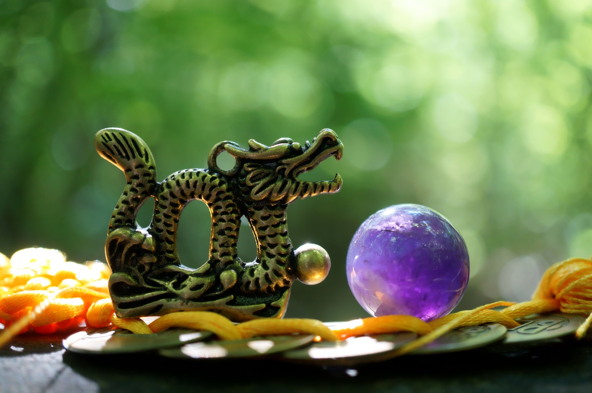 Chinese dragon figurine. Fortune telling and horoscope.